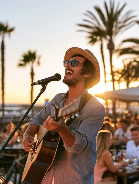 Connor James en Bar Uno, Sunset Bay, Torviscas: cartel del evento en Tenerife