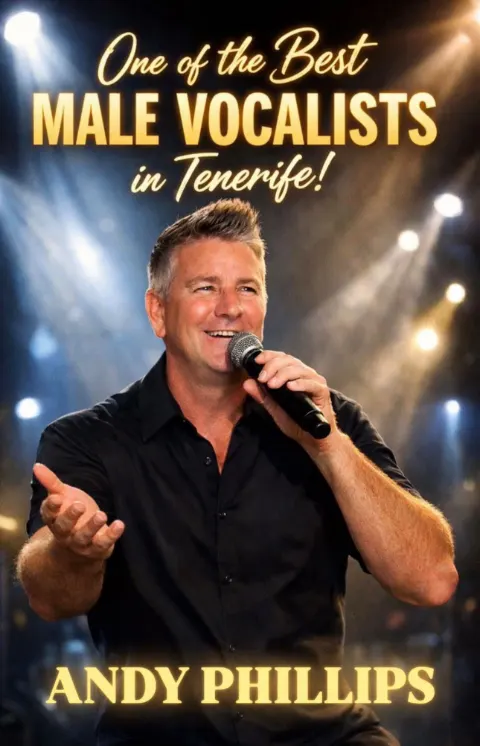 Cabaret with Andy Phillips en The Cobra Bar, Costa Adeje: cartel del evento en Tenerife