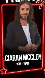 Ciaran McCloy en Mustang Sally's Tenerife, Fañabé: cartel del evento en Tenerife