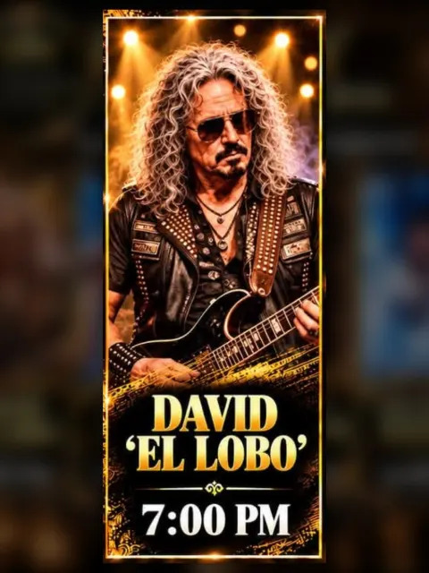 David 'El Lobo' im St Eugen's, San Eugenio – Veranstaltungsplakat Teneriffa