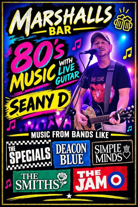Seany D en Marshalls Sports & Entertainment Bar, Playa de las Américas: cartel del evento en Tenerife