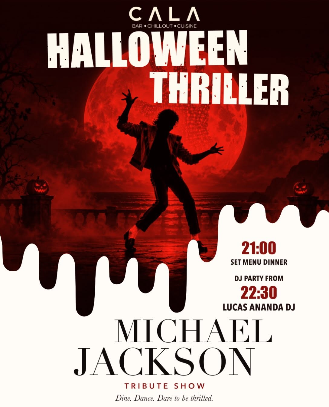 Halloween Thriller – Michael Jackson Tribute Show à CALA Tenerife, Torviscas – affiche d'événement à Tenerife