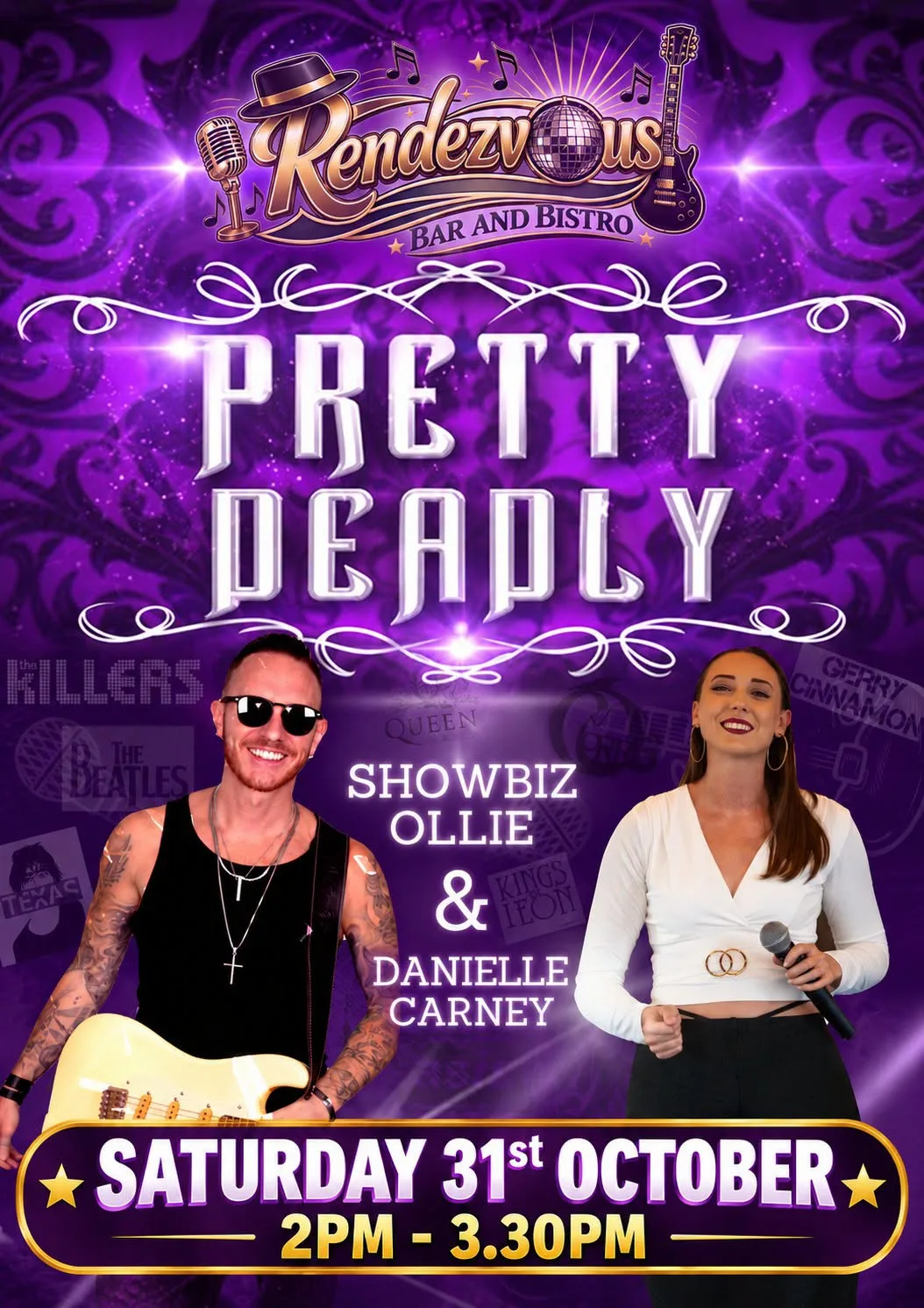 Pretty Deadly im Rendezvous Bar & Bistro, Golf del Sur – Veranstaltungsplakat Teneriffa
